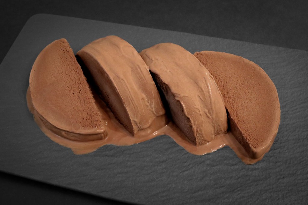 Dark chocolate ice