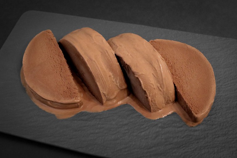 Dark chocolate ice